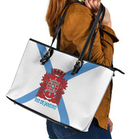 Rio de Janeiro Brazil Leather Tote Bag Flag Style - Wonder Print Shop