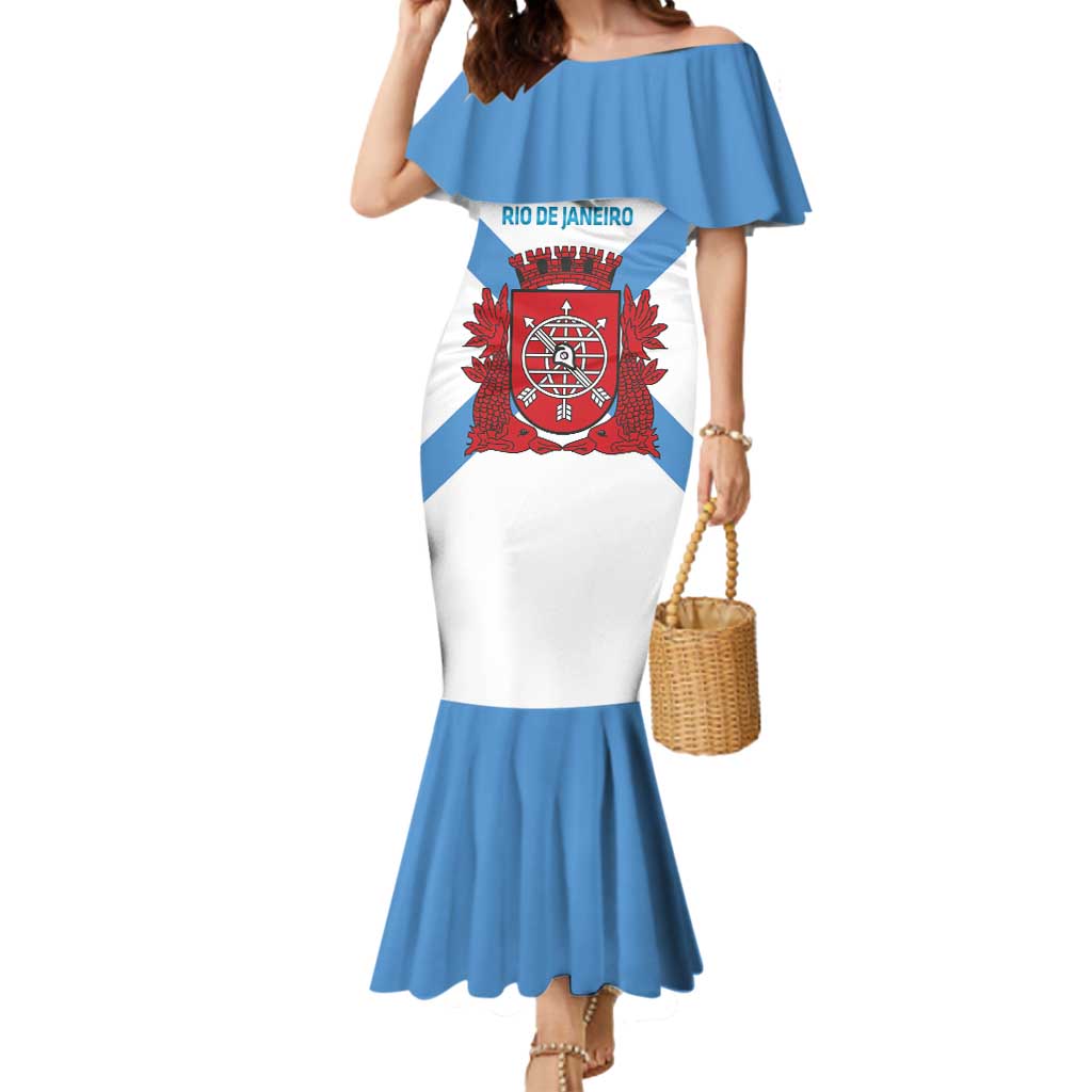 Rio de Janeiro Brazil Mermaid Dress Flag Style - Wonder Print Shop