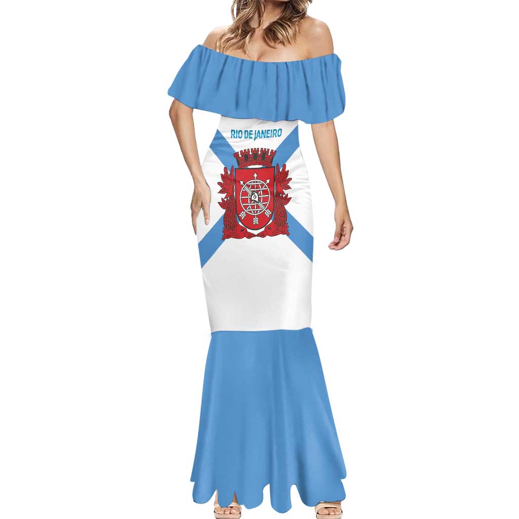 Rio de Janeiro Brazil Mermaid Dress Flag Style - Wonder Print Shop