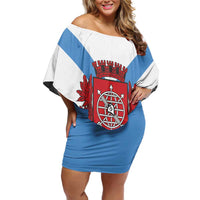 Rio de Janeiro Brazil Off Shoulder Short Dress Flag Style - Wonder Print Shop
