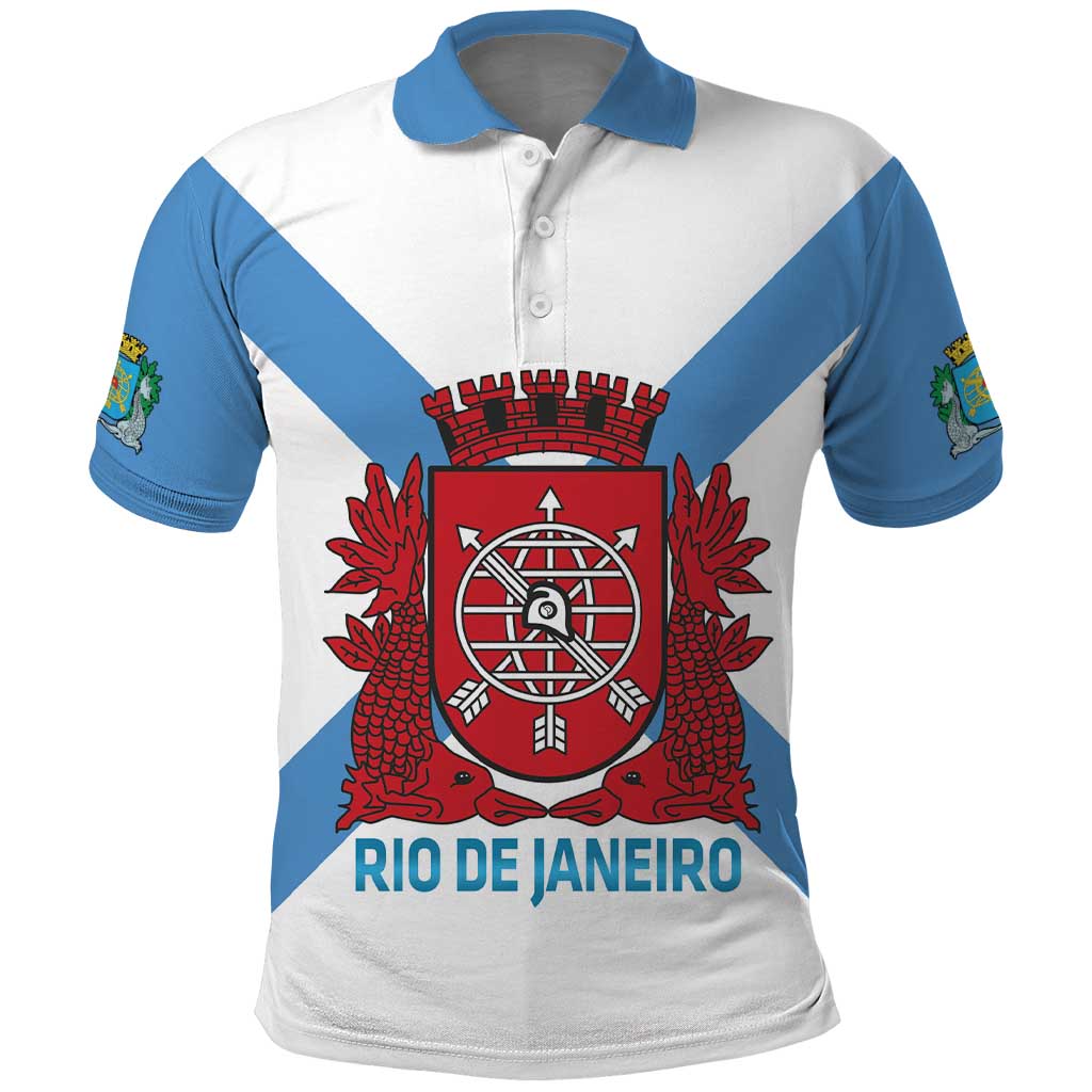 Rio de Janeiro Brazil Polo Shirt Flag Style - Wonder Print Shop