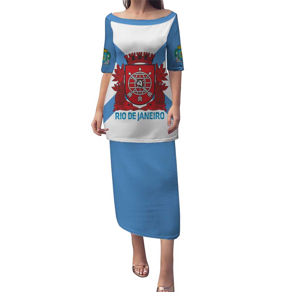 Rio de Janeiro Brazil Puletasi Flag Style - Wonder Print Shop