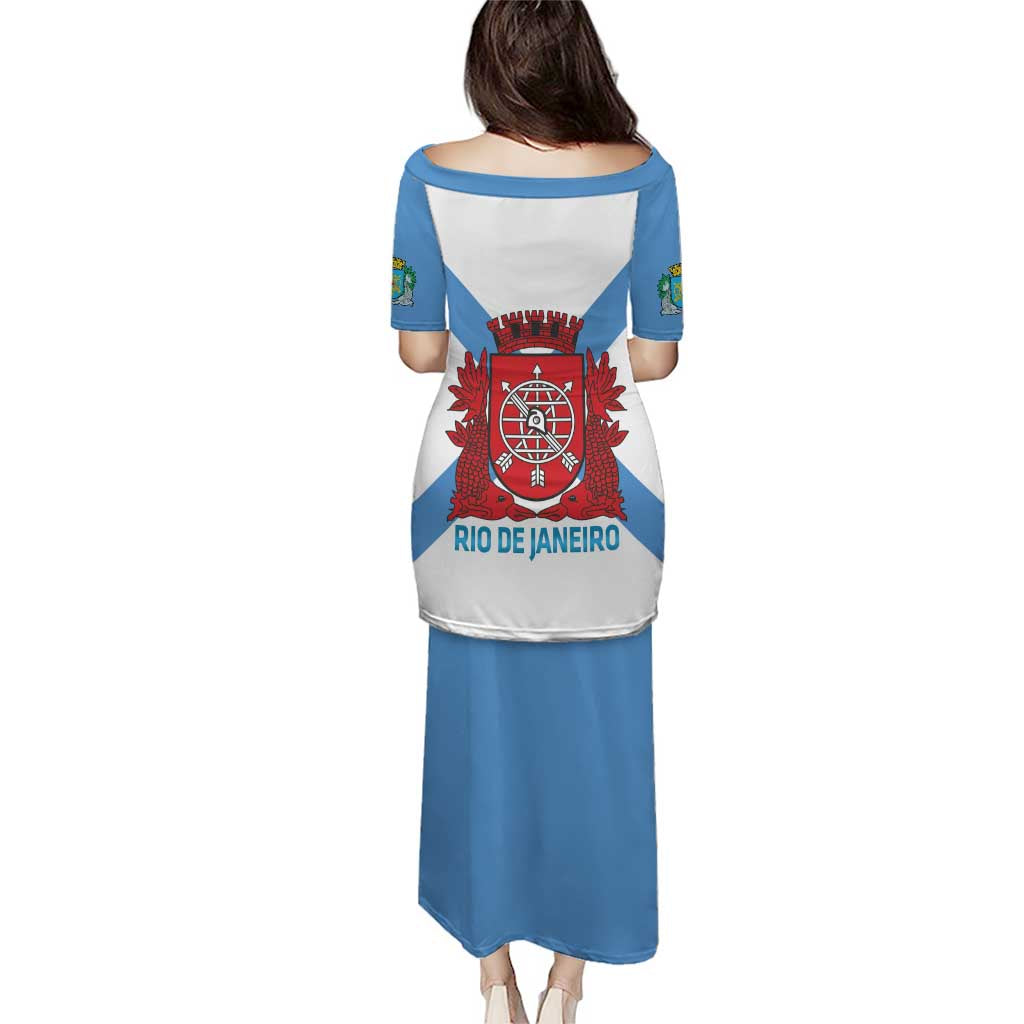 Rio de Janeiro Brazil Puletasi Flag Style - Wonder Print Shop