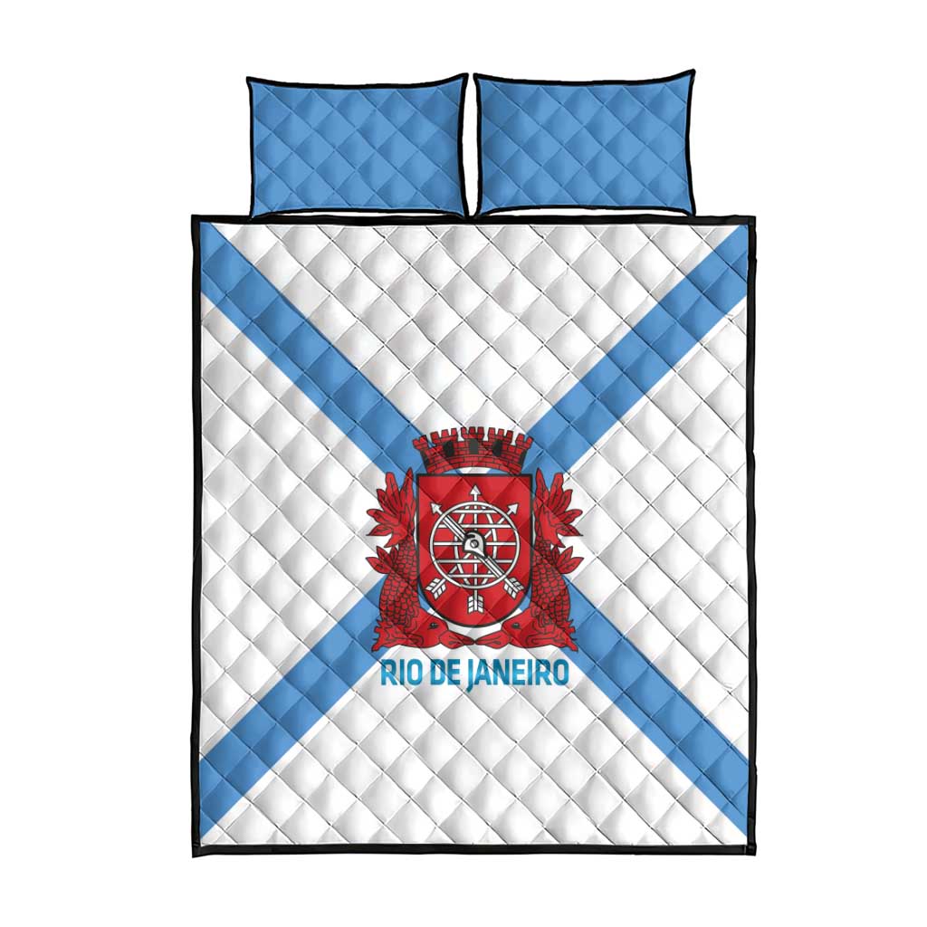 Rio de Janeiro Brazil Quilt Bed Set Flag Style - Wonder Print Shop