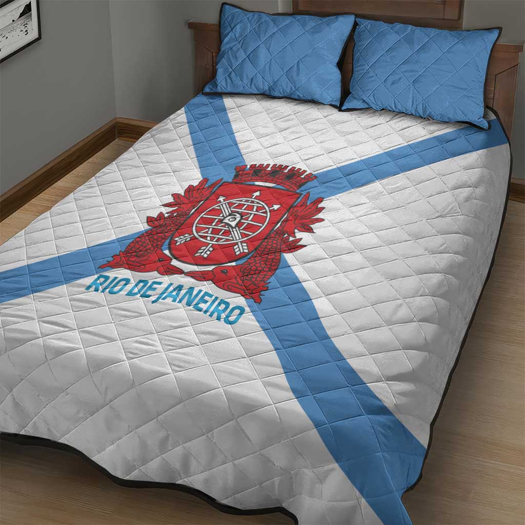 Rio de Janeiro Brazil Quilt Bed Set Flag Style - Wonder Print Shop