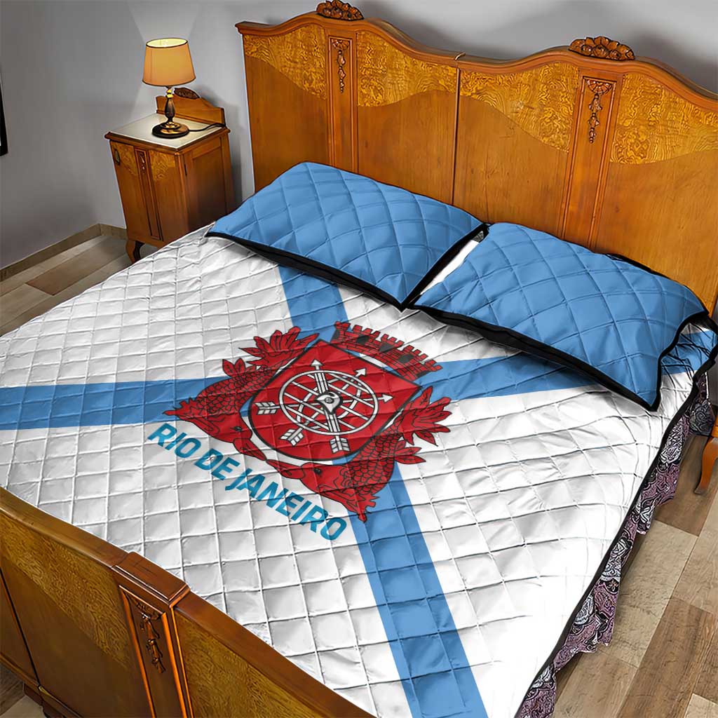 Rio de Janeiro Brazil Quilt Bed Set Flag Style - Wonder Print Shop