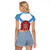 Rio de Janeiro Brazil Raglan Cropped T Shirt Flag Style - Wonder Print Shop