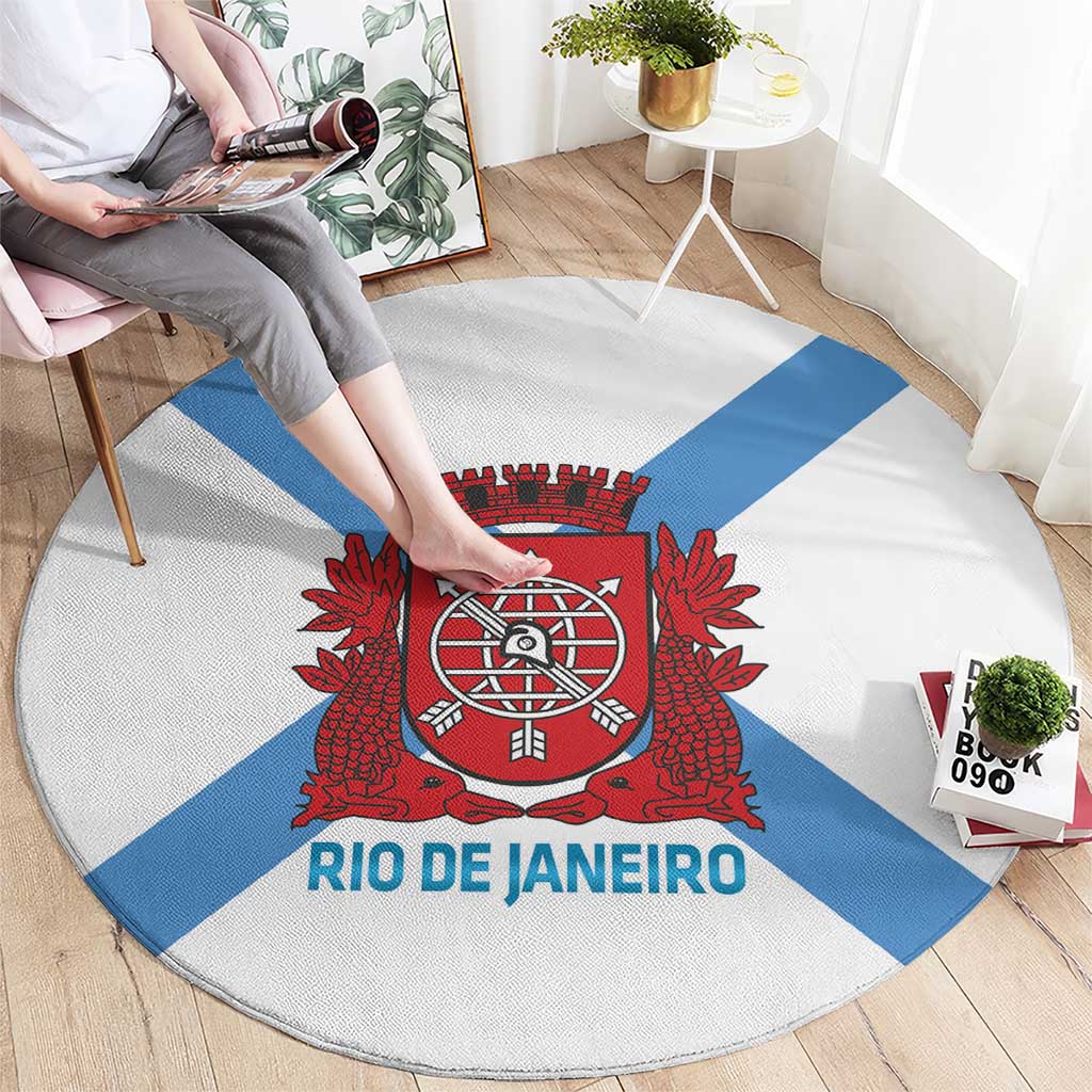 Rio de Janeiro Brazil Round Carpet Flag Style - Wonder Print Shop