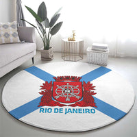 Rio de Janeiro Brazil Round Carpet Flag Style - Wonder Print Shop