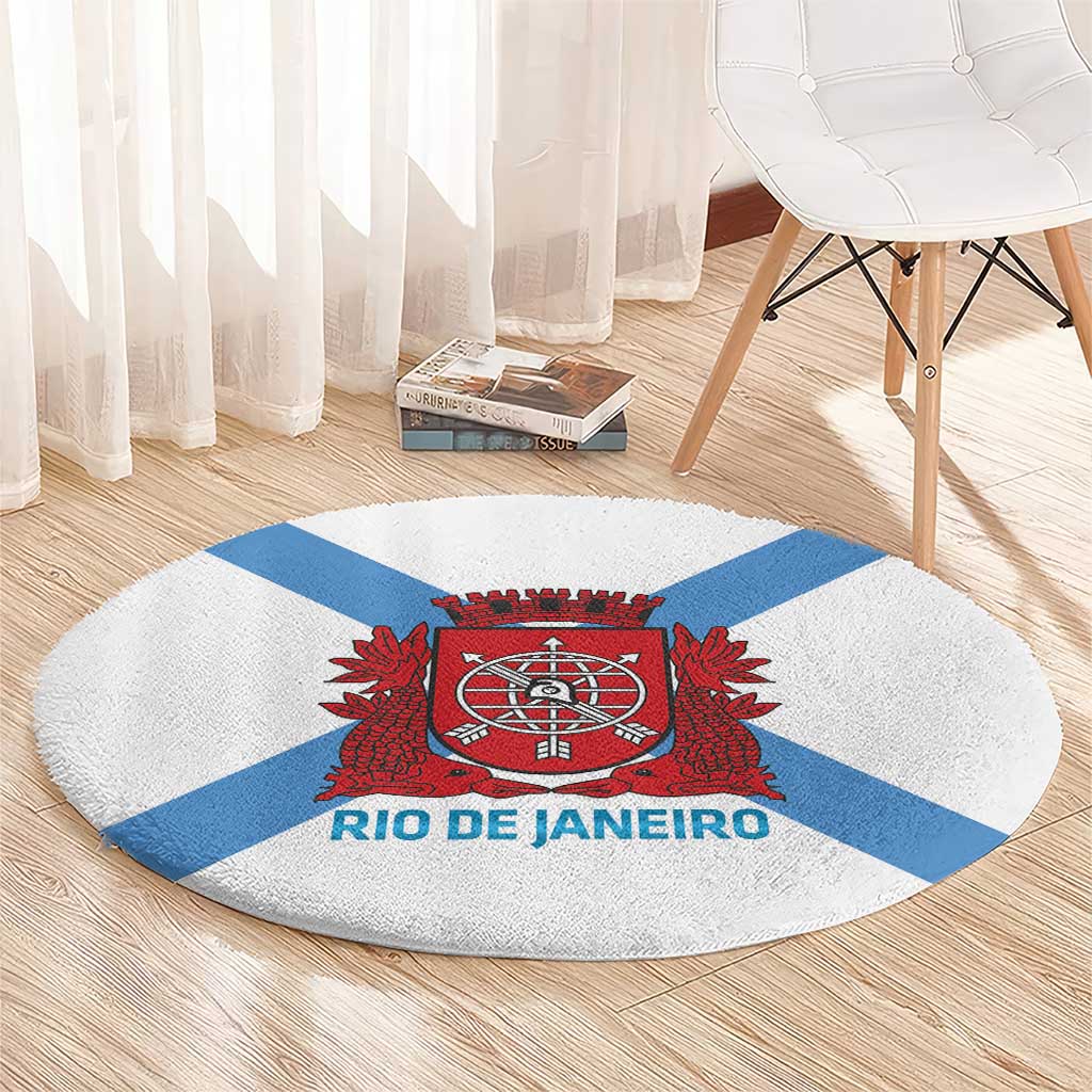 Rio de Janeiro Brazil Round Carpet Flag Style - Wonder Print Shop