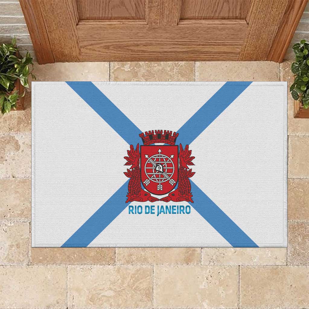 Rio de Janeiro Brazil Rubber Doormat Flag Style - Wonder Print Shop