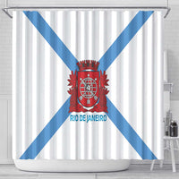 Rio de Janeiro Brazil Shower Curtain Flag Style - Wonder Print Shop