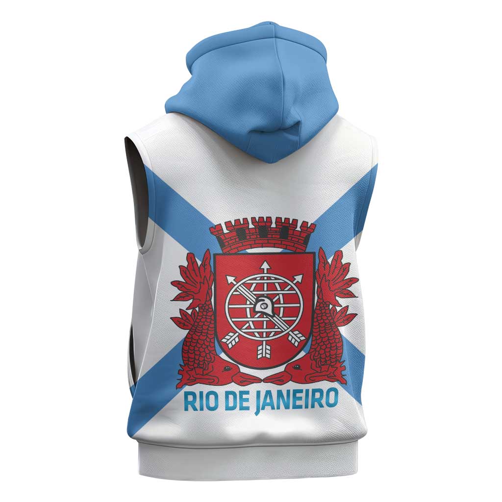 Rio de Janeiro Brazil Sleeveless Hoodie Flag Style - Wonder Print Shop