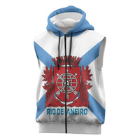 Rio de Janeiro Brazil Sleeveless Zip Hoodie Flag Style - Wonder Print Shop