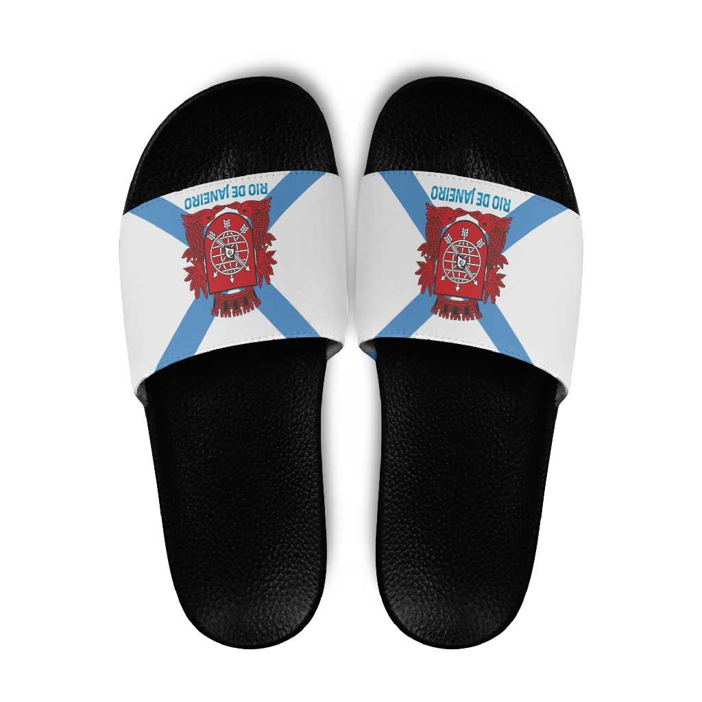 Rio de Janeiro Brazil Slide Sandals Flag Style - Wonder Print Shop