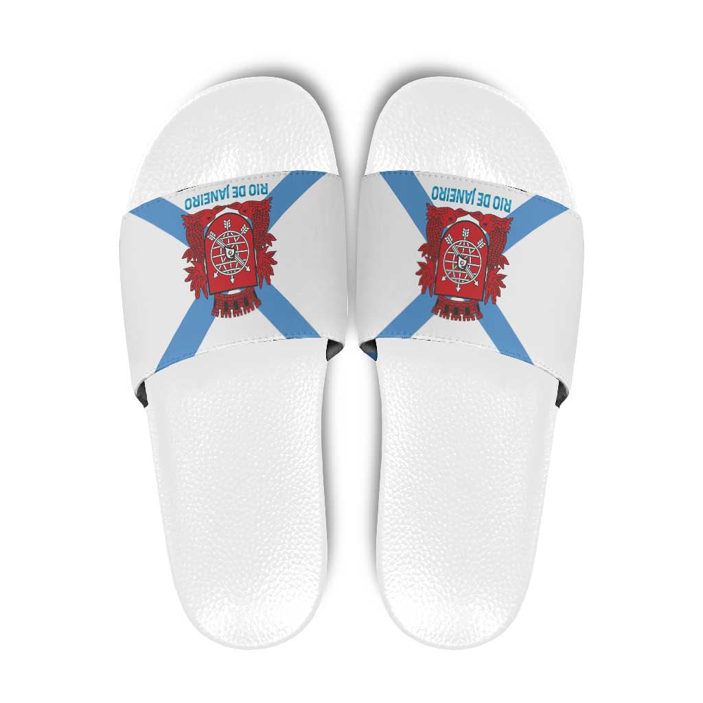 Rio de Janeiro Brazil Slide Sandals Flag Style - Wonder Print Shop