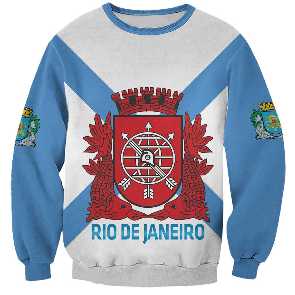 Rio de Janeiro Brazil Sweatshirt Flag Style - Wonder Print Shop
