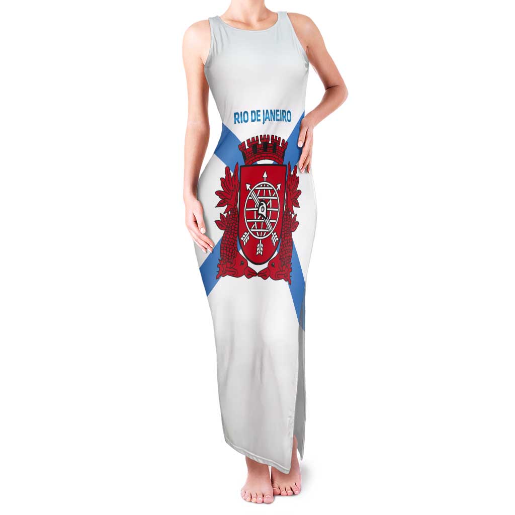 Rio de Janeiro Brazil Tank Maxi Dress Flag Style - Wonder Print Shop