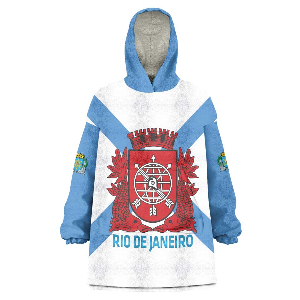 Rio de Janeiro Brazil Wearable Blanket Hoodie Flag Style - Wonder Print Shop
