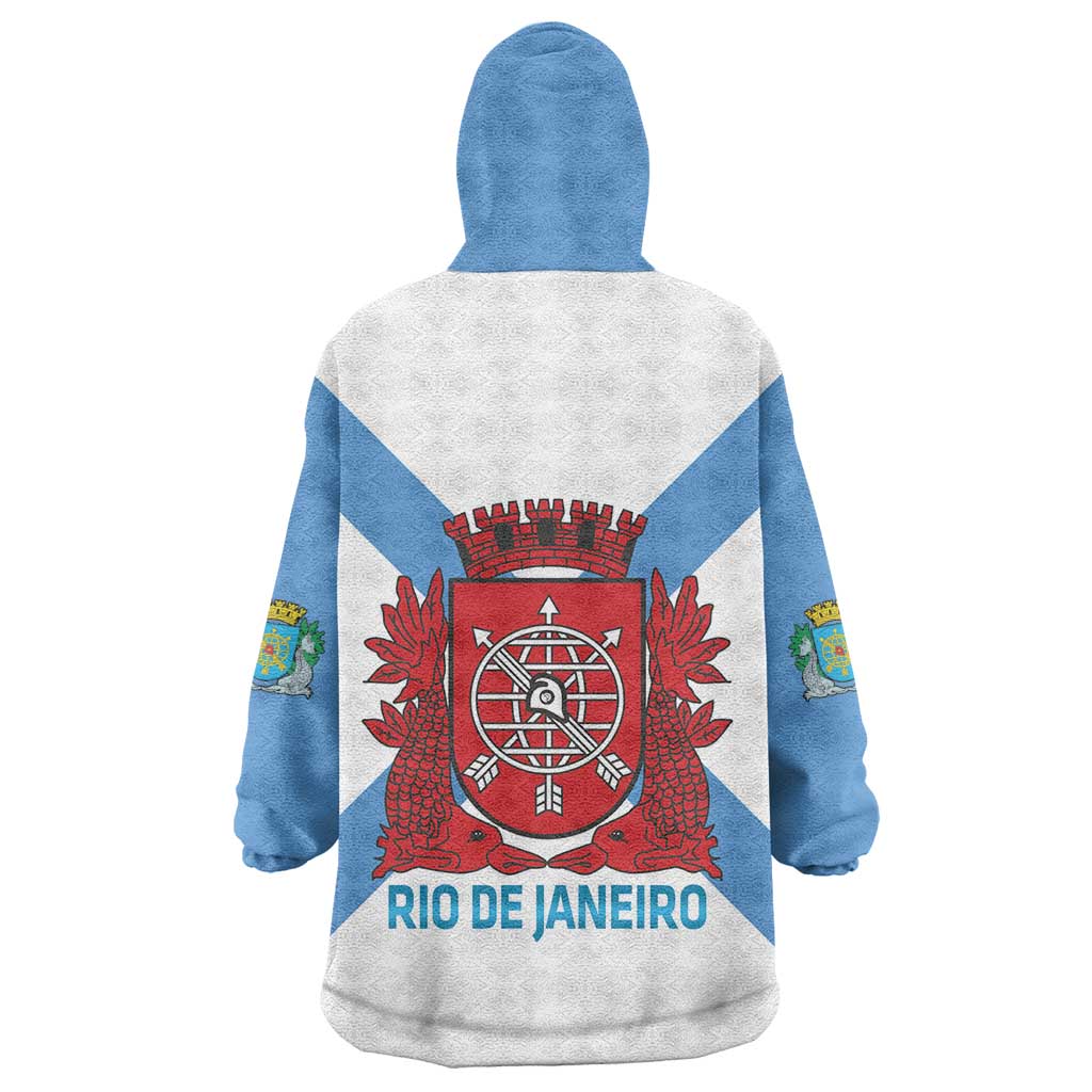 Rio de Janeiro Brazil Wearable Blanket Hoodie Flag Style - Wonder Print Shop
