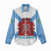 Rio de Janeiro Brazil Women Casual Shirt Flag Style - Wonder Print Shop