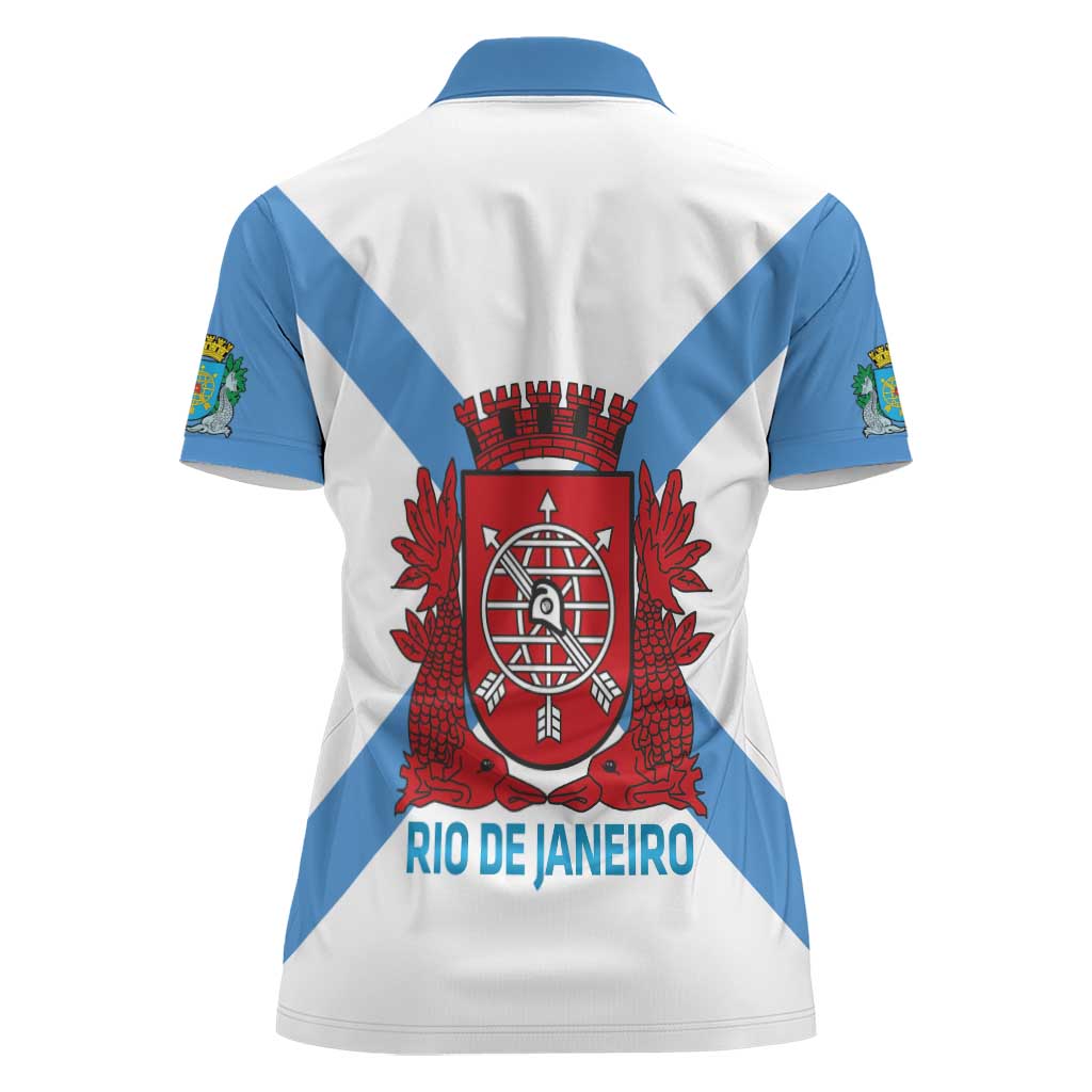 Rio de Janeiro Brazil Women Polo Shirt Flag Style - Wonder Print Shop