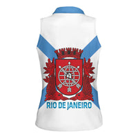 Rio de Janeiro Brazil Women Sleeveless Polo Shirt Flag Style - Wonder Print Shop