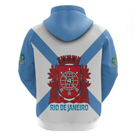 Rio de Janeiro Brazil Zip Hoodie Flag Style - Wonder Print Shop