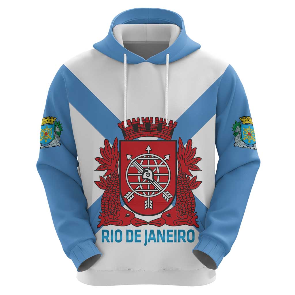 Rio de Janeiro Brazil Zip Hoodie Flag Style - Wonder Print Shop