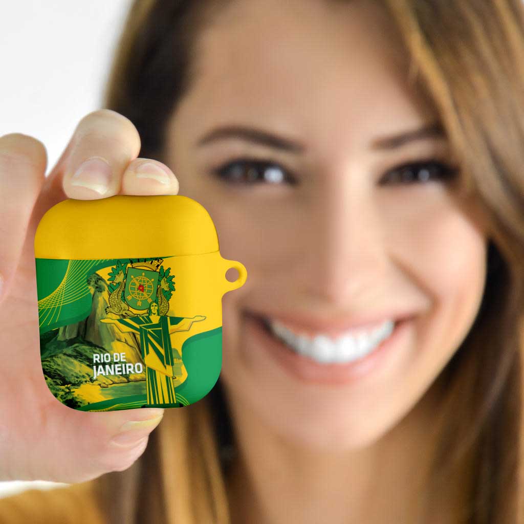 Rio de Janeiro Brazil AirPods Case Christ the Redeemer Mix Sugarloaf Mountain - Wonder Print Shop