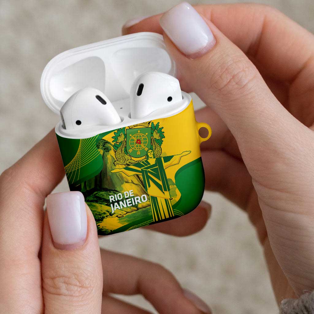 Rio de Janeiro Brazil AirPods Case Christ the Redeemer Mix Sugarloaf Mountain - Wonder Print Shop