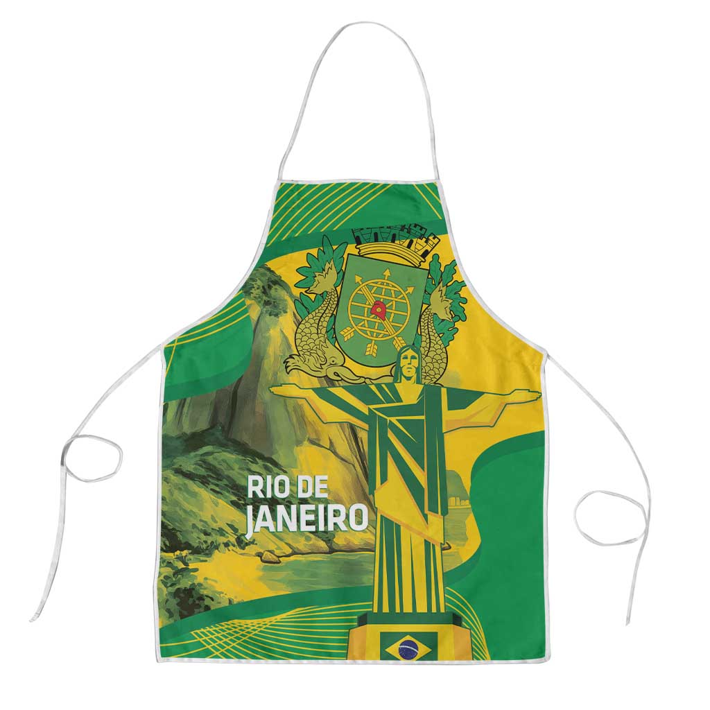 Rio de Janeiro Brazil Apron Christ the Redeemer Mix Sugarloaf Mountain - Wonder Print Shop