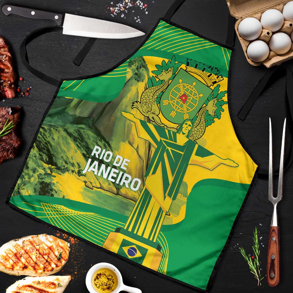Rio de Janeiro Brazil Apron Christ the Redeemer Mix Sugarloaf Mountain - Wonder Print Shop
