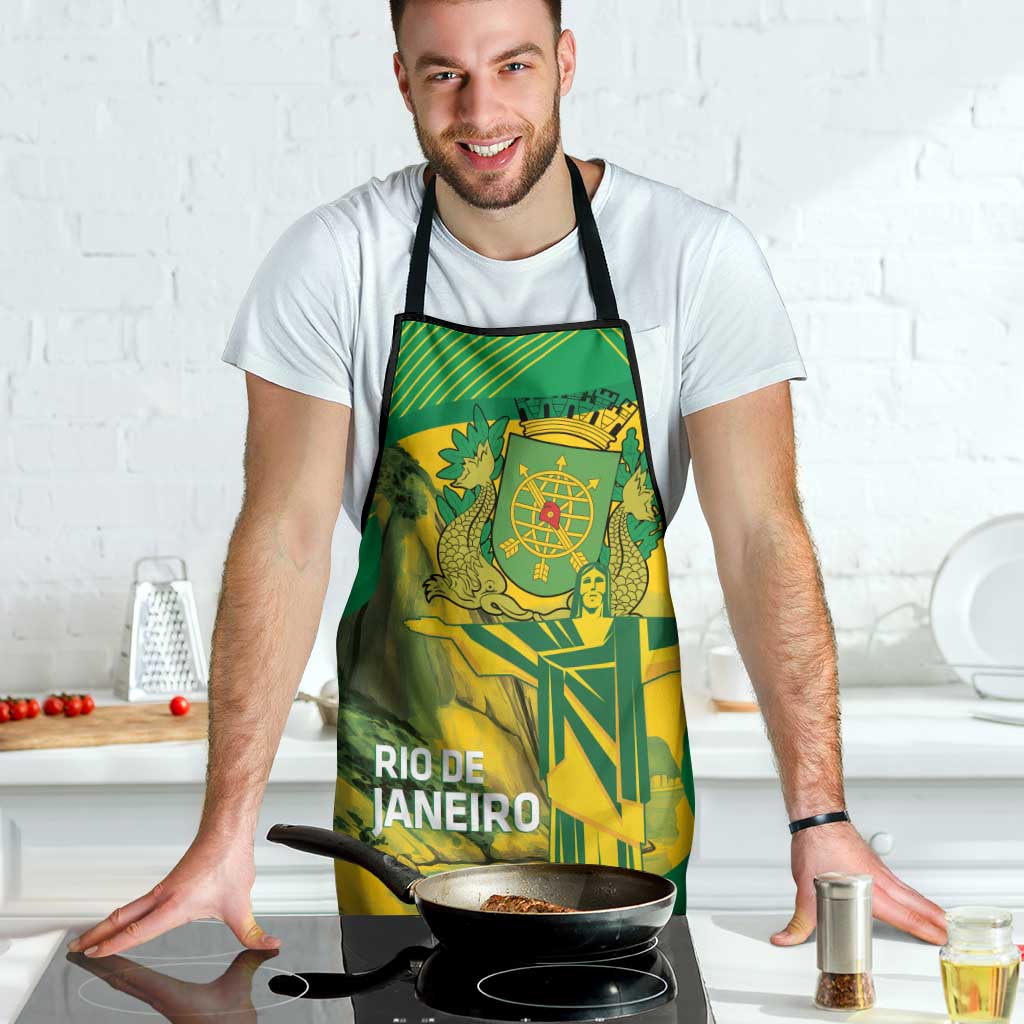 Rio de Janeiro Brazil Apron Christ the Redeemer Mix Sugarloaf Mountain - Wonder Print Shop