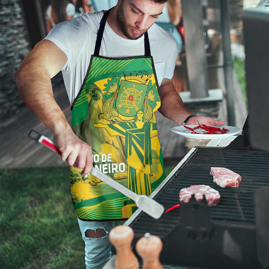 Rio de Janeiro Brazil Apron Christ the Redeemer Mix Sugarloaf Mountain - Wonder Print Shop