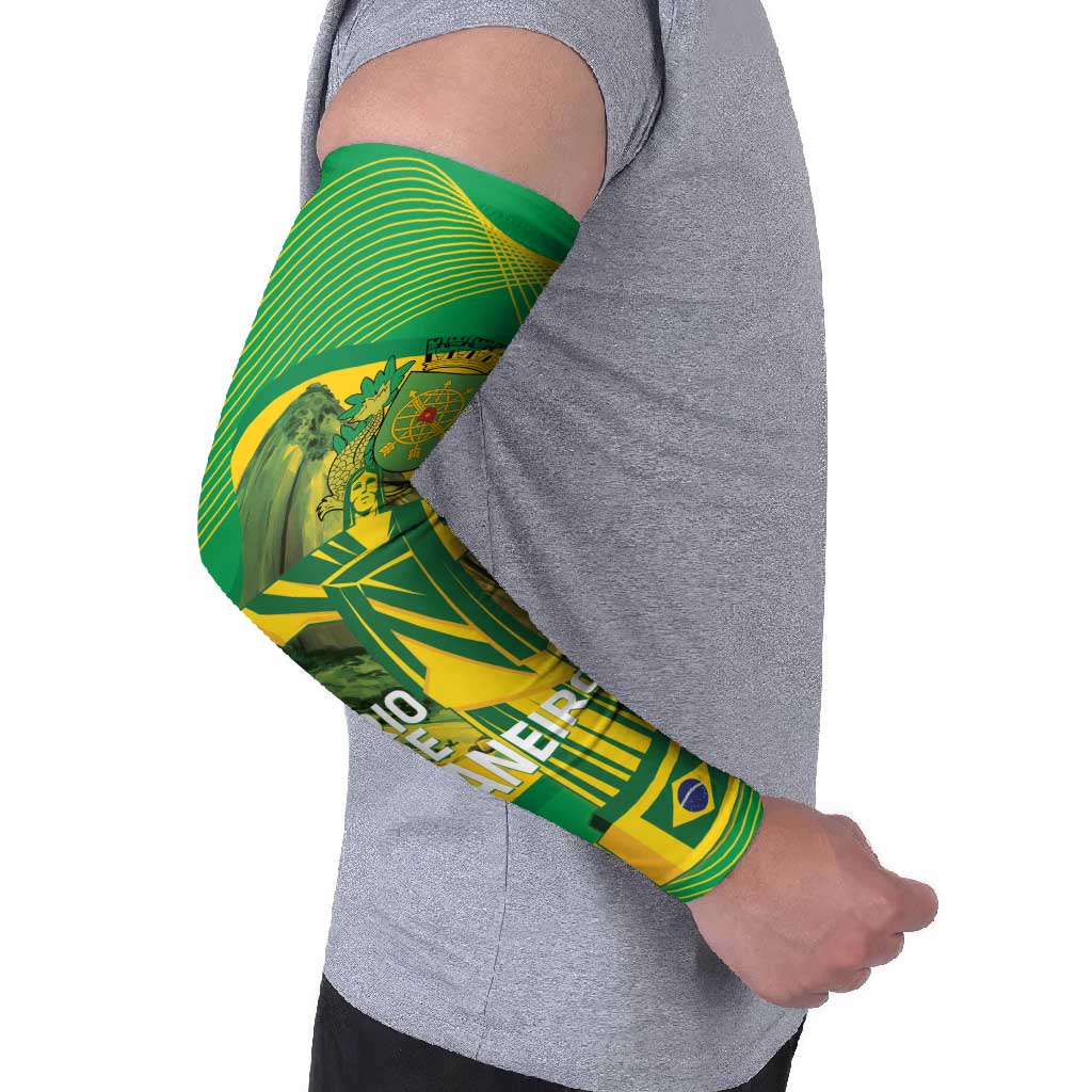 Rio de Janeiro Brazil Arm Sleeves Christ the Redeemer Mix Sugarloaf Mountain - Wonder Print Shop