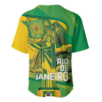 Rio de Janeiro Brazil Baseball Jersey Christ the Redeemer Mix Sugarloaf Mountain - Wonder Print Shop