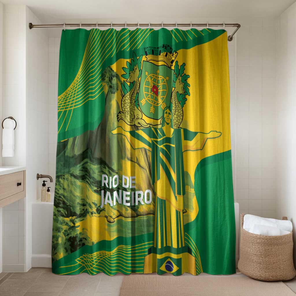 Rio de Janeiro Brazil Bathroom Set Christ the Redeemer Mix Sugarloaf Mountain - Wonder Print Shop