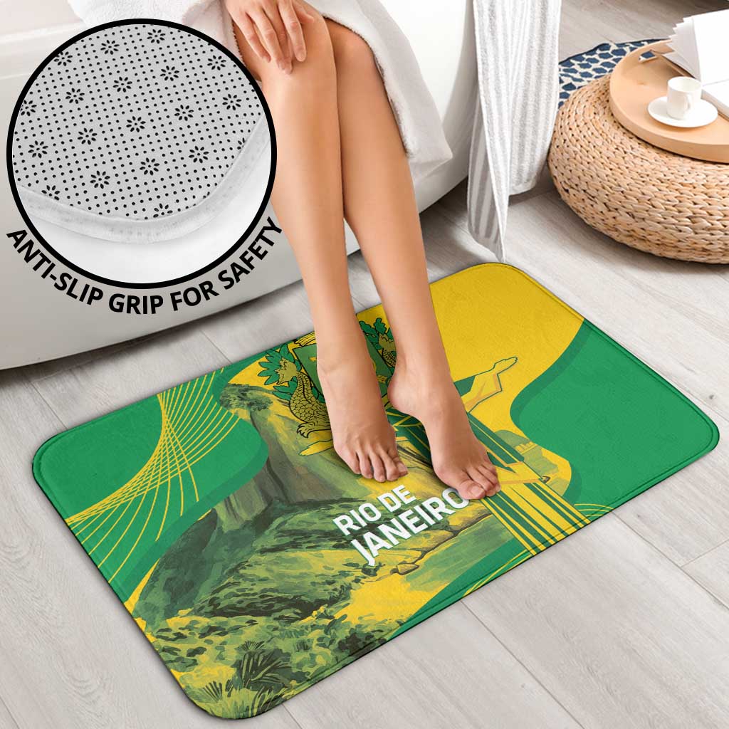 Rio de Janeiro Brazil Bathroom Set Christ the Redeemer Mix Sugarloaf Mountain - Wonder Print Shop
