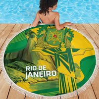 Rio de Janeiro Brazil Beach Blanket Christ the Redeemer Mix Sugarloaf Mountain - Wonder Print Shop