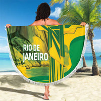 Rio de Janeiro Brazil Beach Blanket Christ the Redeemer Mix Sugarloaf Mountain - Wonder Print Shop