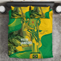 Rio de Janeiro Brazil Bedding Set Christ the Redeemer Mix Sugarloaf Mountain - Wonder Print Shop