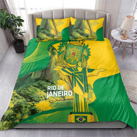 Rio de Janeiro Brazil Bedding Set Christ the Redeemer Mix Sugarloaf Mountain - Wonder Print Shop
