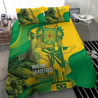 Rio de Janeiro Brazil Bedding Set Christ the Redeemer Mix Sugarloaf Mountain - Wonder Print Shop