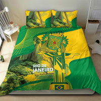 Rio de Janeiro Brazil Bedding Set Christ the Redeemer Mix Sugarloaf Mountain - Wonder Print Shop