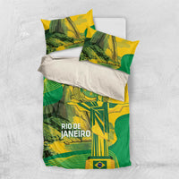 Rio de Janeiro Brazil Bedding Set Christ the Redeemer Mix Sugarloaf Mountain - Wonder Print Shop