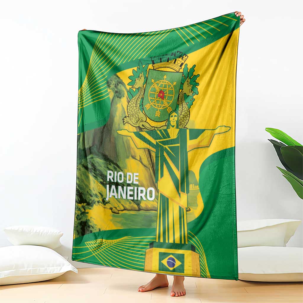 Rio de Janeiro Brazil Blanket Christ the Redeemer Mix Sugarloaf Mountain - Wonder Print Shop