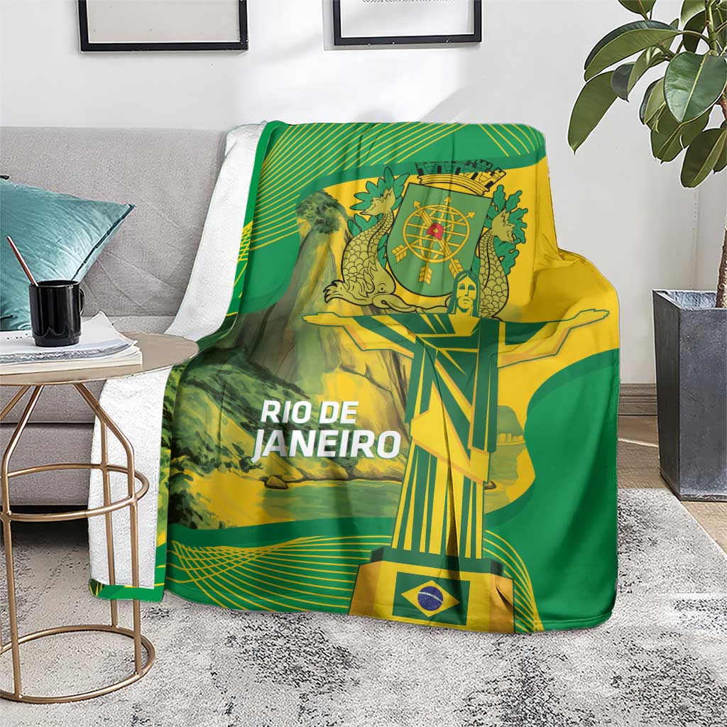 Rio de Janeiro Brazil Blanket Christ the Redeemer Mix Sugarloaf Mountain - Wonder Print Shop