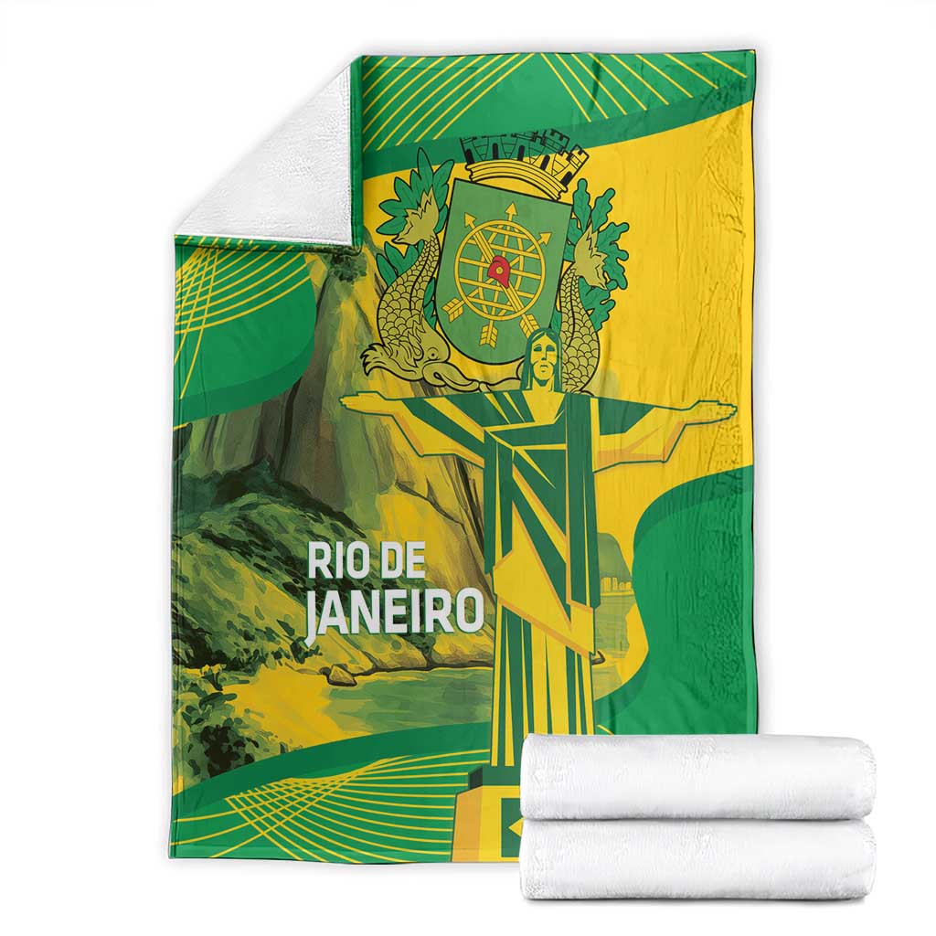 Rio de Janeiro Brazil Blanket Christ the Redeemer Mix Sugarloaf Mountain - Wonder Print Shop
