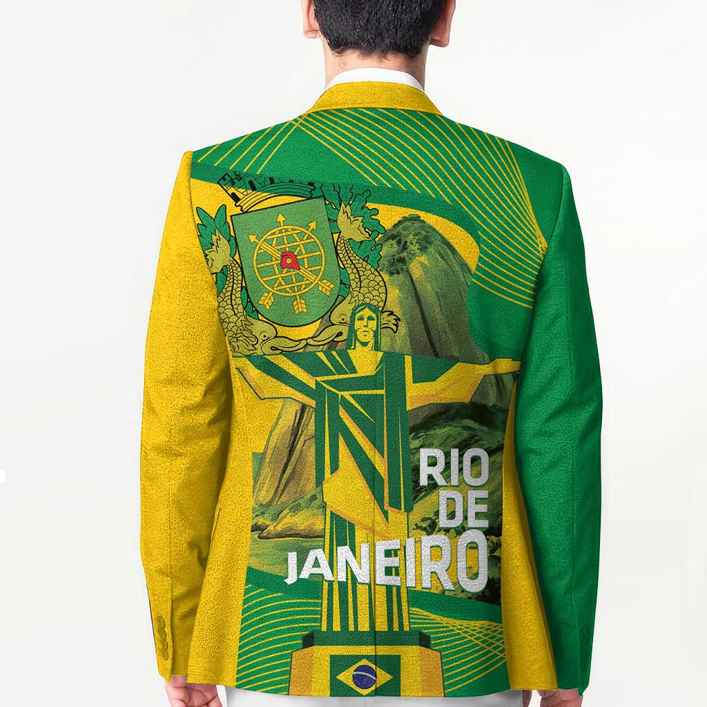 Rio de Janeiro Brazil Blazer Christ the Redeemer Mix Sugarloaf Mountain - Wonder Print Shop